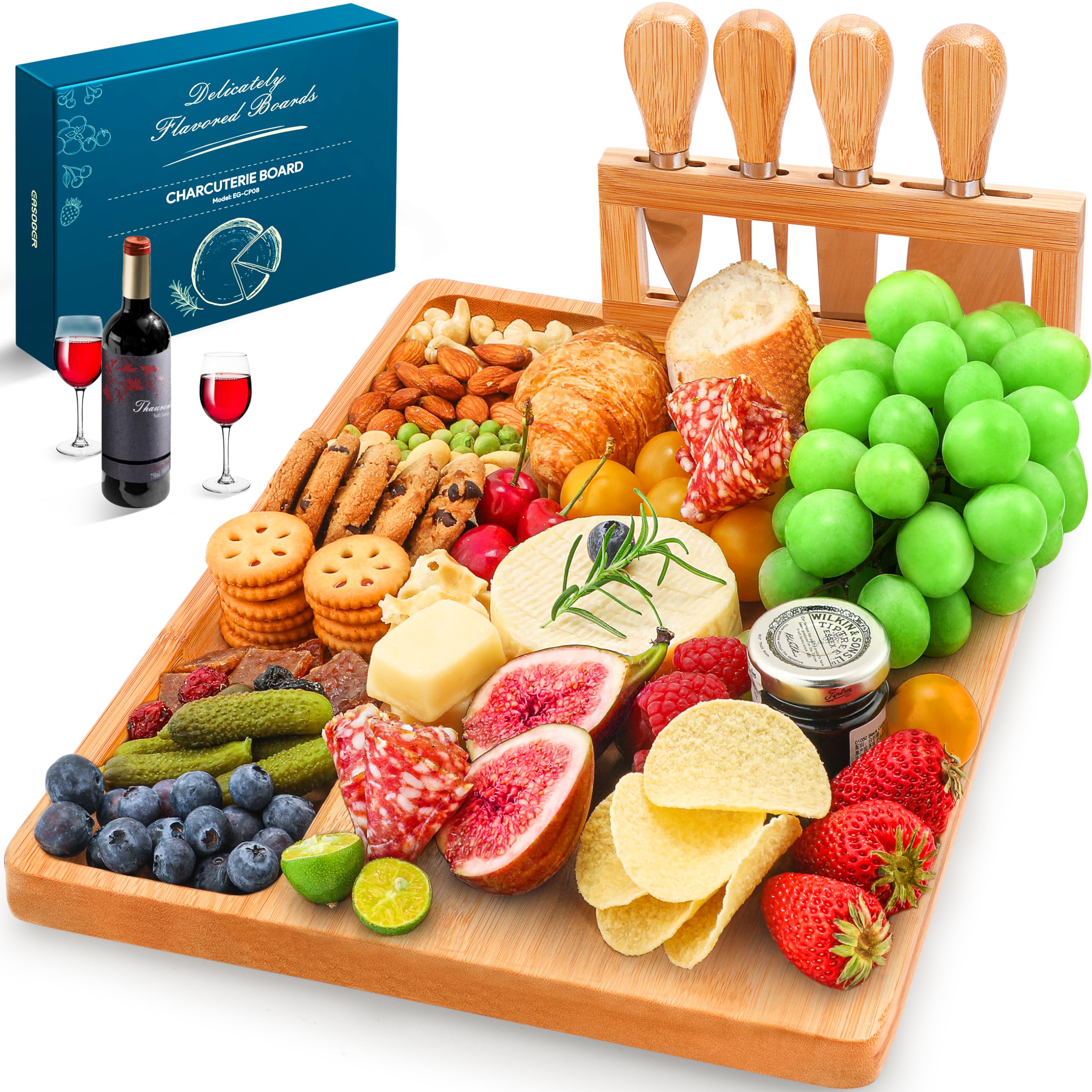Amazon.com | Easoger Cheese Board and Knife Set - Extra